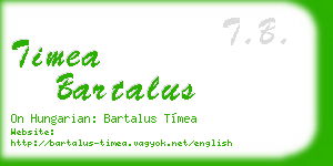 timea bartalus business card